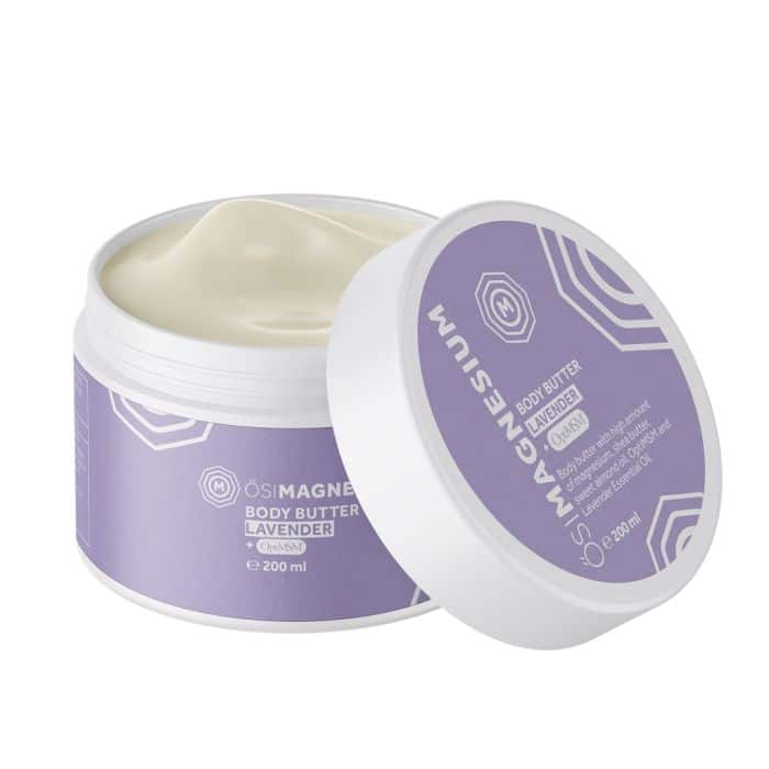 Magnesium-Bodybutter-OptiMSM-Lavendel-PURE-Slow-Down Magnesium bodybutter met Lavendel - OsiMagnesium - PURE by Me